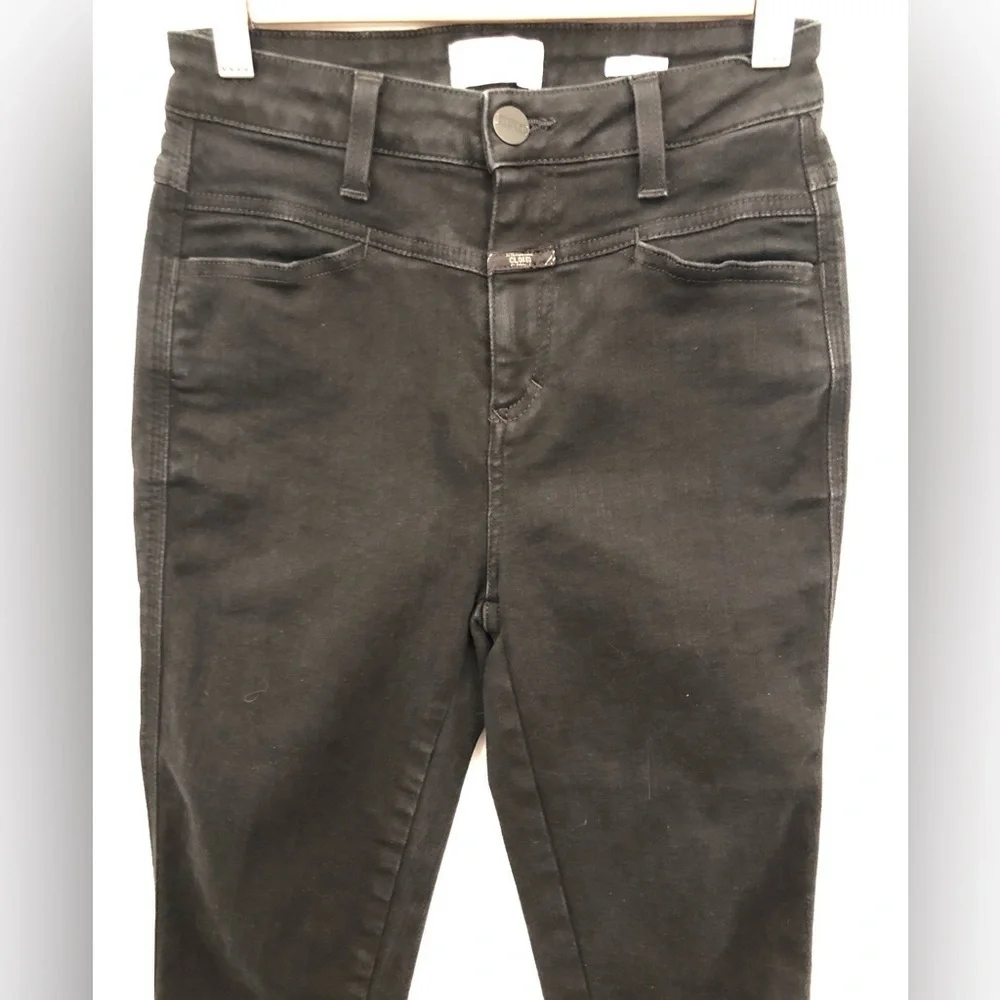 Closed Anthropologie Skinny Pusher 1920 Jeans Black Made In Italy Size 25 - Picture 2 of 14